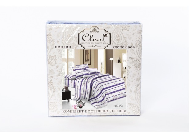 Комплект постельного белья Cleo Розанна поплин двуспальный евро