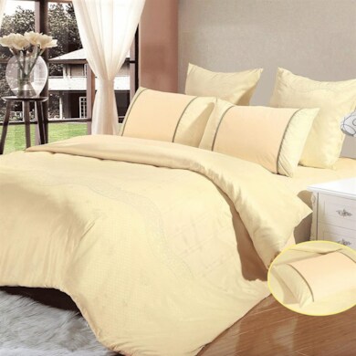 Комплект постельного белья "Arlet AD-008" жаккардовый шелк, двуспальный евро