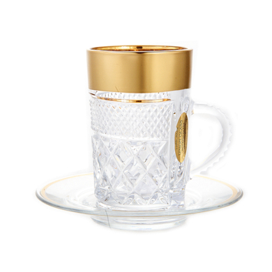 Набор для чая "Золотая полоса" (чашка 120 мл + блюдце) на 6 персон
