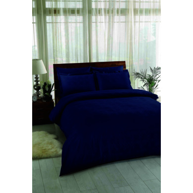 Комплект постельного белья Tac Vision (синий) жаккард-люкс, двуспальный евро