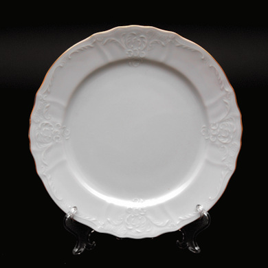 Набор тарелок "Бернадот Белый узор" 21 см. 6 шт.