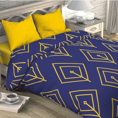 Комплект постельного белья Этель "Желтый лепесток" поплин, двуспальный евро
