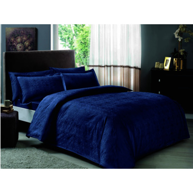 Комплект постельного белья Tac Nodus (синий) жаккард-люкс, двуспальный евро