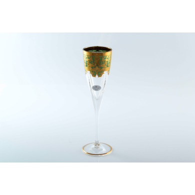 Набор фужеров для шампанского "Natalia Golden Turquoise" 170 мл 6 шт
