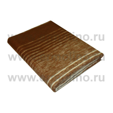 Одеяло байковое жаккард Ермолино "Мегаполис" 150х215 см (коричневое)
