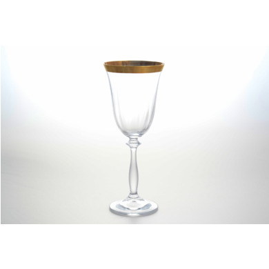 Набор бокалов для вина "Анжела Золотая полоса" 250 мл 6 шт