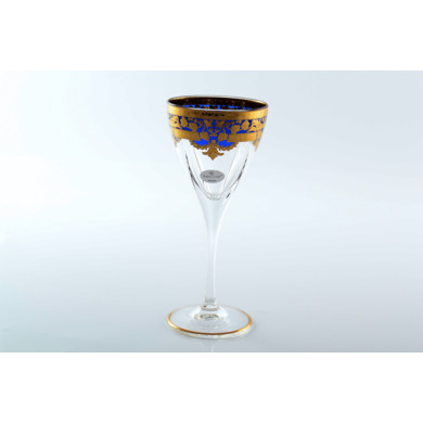 Набор бокалов для вина "Natalia Golden Blue" 210 мл 6 шт