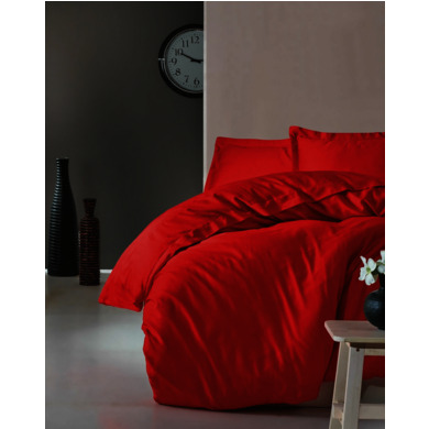 Комплект постельного белья Cottonbox Elegant (красный) сатин, двуспальный евро