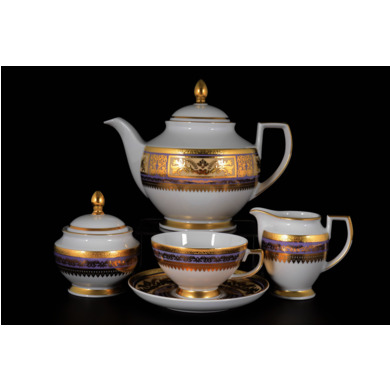 Чайный сервиз "Diadem Violet Cream Gold" на 6 персон 15 предметов