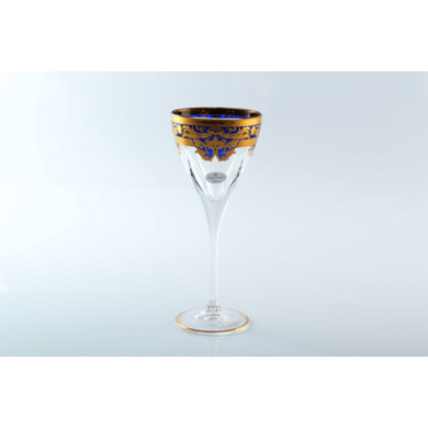 Набор бокалов для вина "Natalia Golden Blue" 250 мл 6 шт