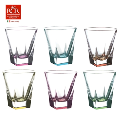 Набор стаканов для виски "Fusion RCR Цветные" 270 мл