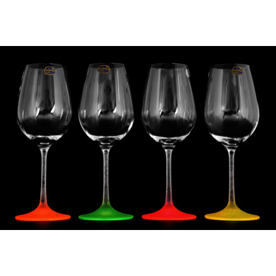 Набор бокалов для вина "Арлекино Неон" 350 мл 4 шт