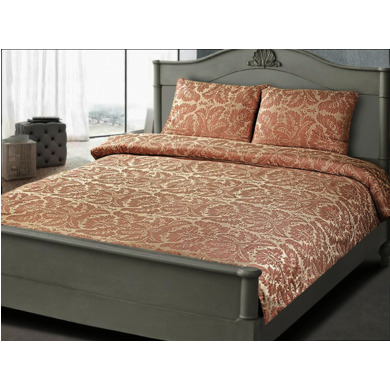 Комплект постельного белья Marize Растительный орнамент жаккард, двуспальный евро (нав. 70х70 см)