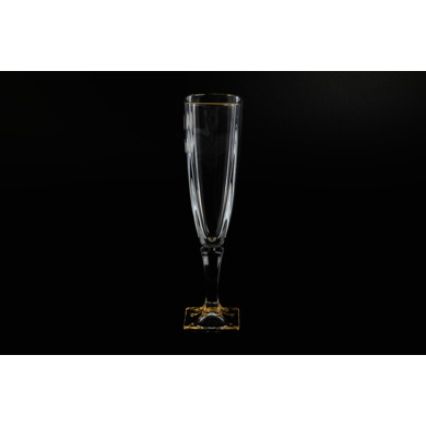 Набор фужеров для шампанского "Ареззо Золотой ободок" 140 мл 6 шт