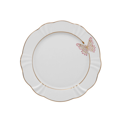 Набор тарелок "Бабочки Розовый/Золото" 23 см 6 шт
