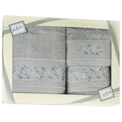 Комплект полотенец Valentini Harmony (серый) 30х50 см, 50х100 см, 100х150 см 3 шт