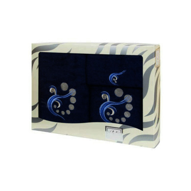 Полотенце махровое Valentini Fantasy (синее) 30х50 см