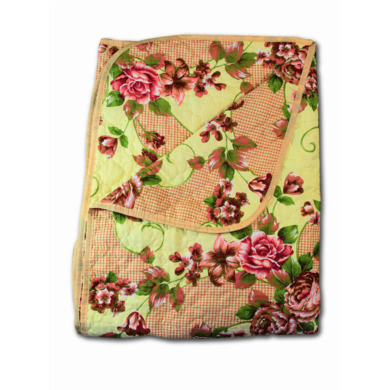 Покрывало-одеяло Cleo Бежево-кремовое с цветами 143х205 см