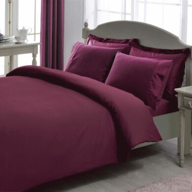 Комплект постельного белья Tac Basic stripe (фиолетовый) жаккард-люкс, двуспальный евро
