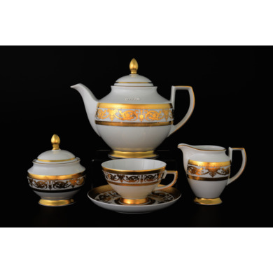 Чайный сервиз "Constanza Imperial White Gold" на 6 персон 15 предметов