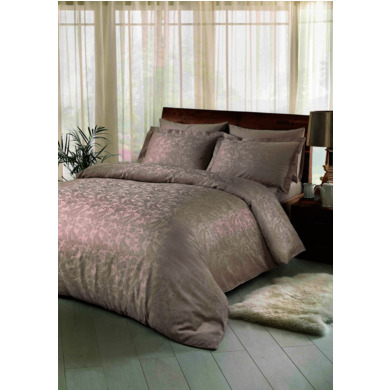 Комплект постельного белья Tac Brinley (бежевый) жаккард-люкс, двуспальный евро