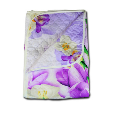Покрывало-одеяло Cleo Сиреневое с цветами 172х205 см