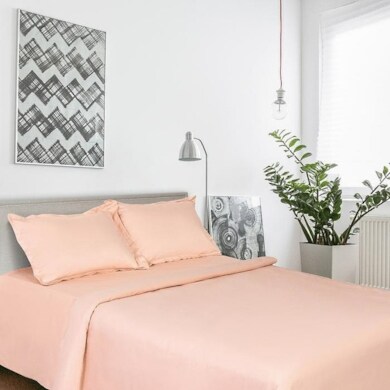 Комплект постельного белья Этель "Розовая колыбельная" мако-сатин, двуспальный евро