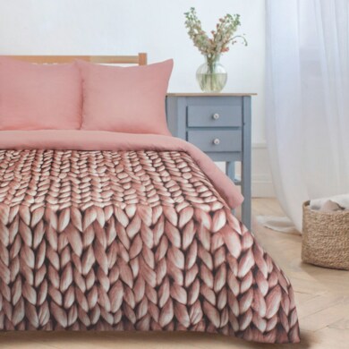 Комплект постельного белья Этель "Мягкие сны розовый" мако-сатин, двуспальный евро