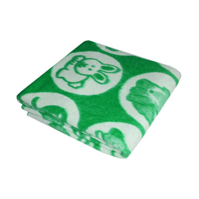 Одеяло байковое Ермолино 100х140 см (зеленое)