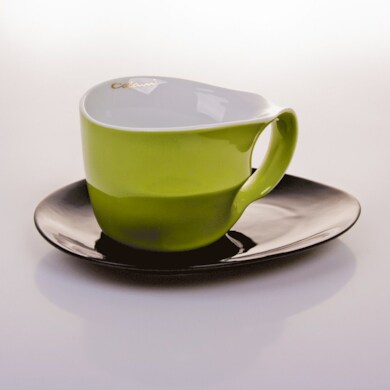 Набор для чая "Colani" (чашка 450 мл. + блюдце) зеленый
