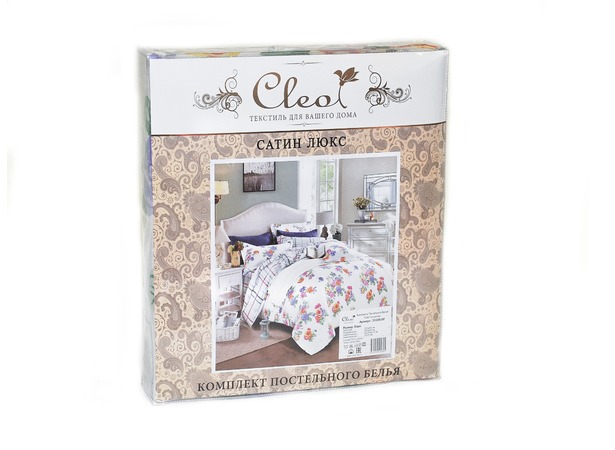 Комплект постельного белья Cleo Синелия сатин двуспальный евро