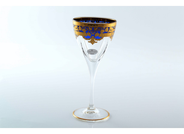 Набор бокалов для вина Natalia Golden Blue 210 мл 6 шт