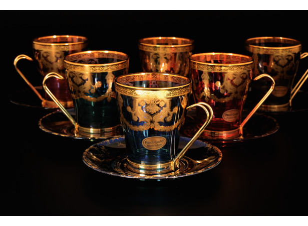 Набор чайных пар Veneziano Color на 6 персон