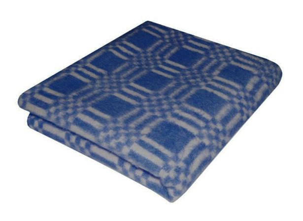 Одеяло байковое Ермолино 100х140 см (синее)