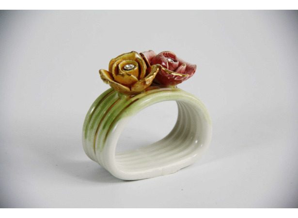 Кольцо для салфеток Цветы 7х3х5 см