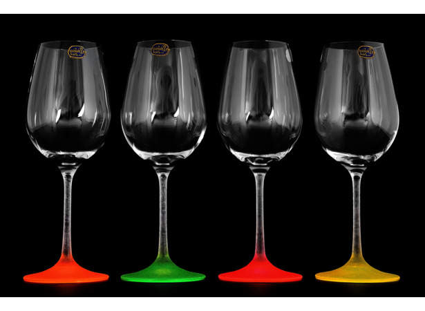 Набор бокалов для вина Арлекино Неон 350 мл 4 шт