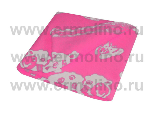 Одеяло байковое жаккард Ермолино 100х140 см (розовое)