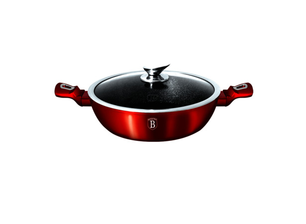 Сковорода с крышкой Carbon Metallic Line 32 см (красная)