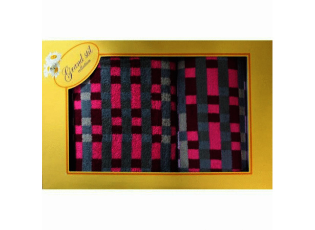 Набор махровых полотенец Grand Stil Пиксели (розовый) 45х90 см 65х135 см 2 шт