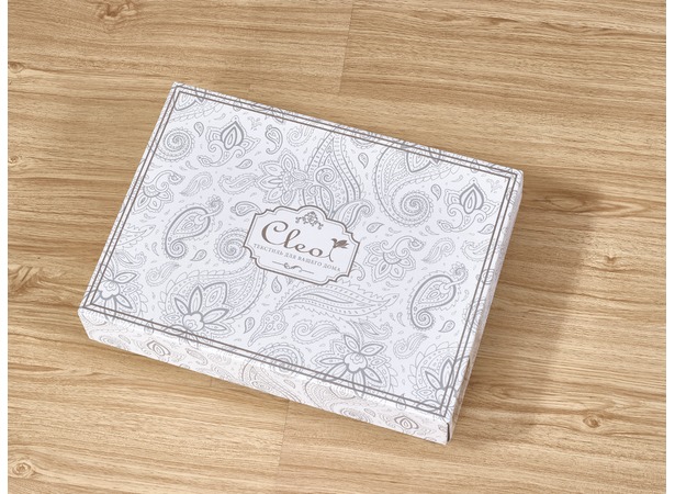 Комплект постельного белья Cleo Серый с абстракцией сатин сем