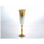 Набор фужеров для шампанского Анжела Лепка белая Золотая ножка 190 мл 6 шт