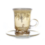 Набор для чая Алессия янтарная (чашка 150 мл + блюдце) на 6 персон 12 предметов