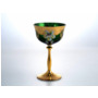 Набор бокалов для вина Анжела Лепка зеленая Золотая ножка 280 мл 6 шт
